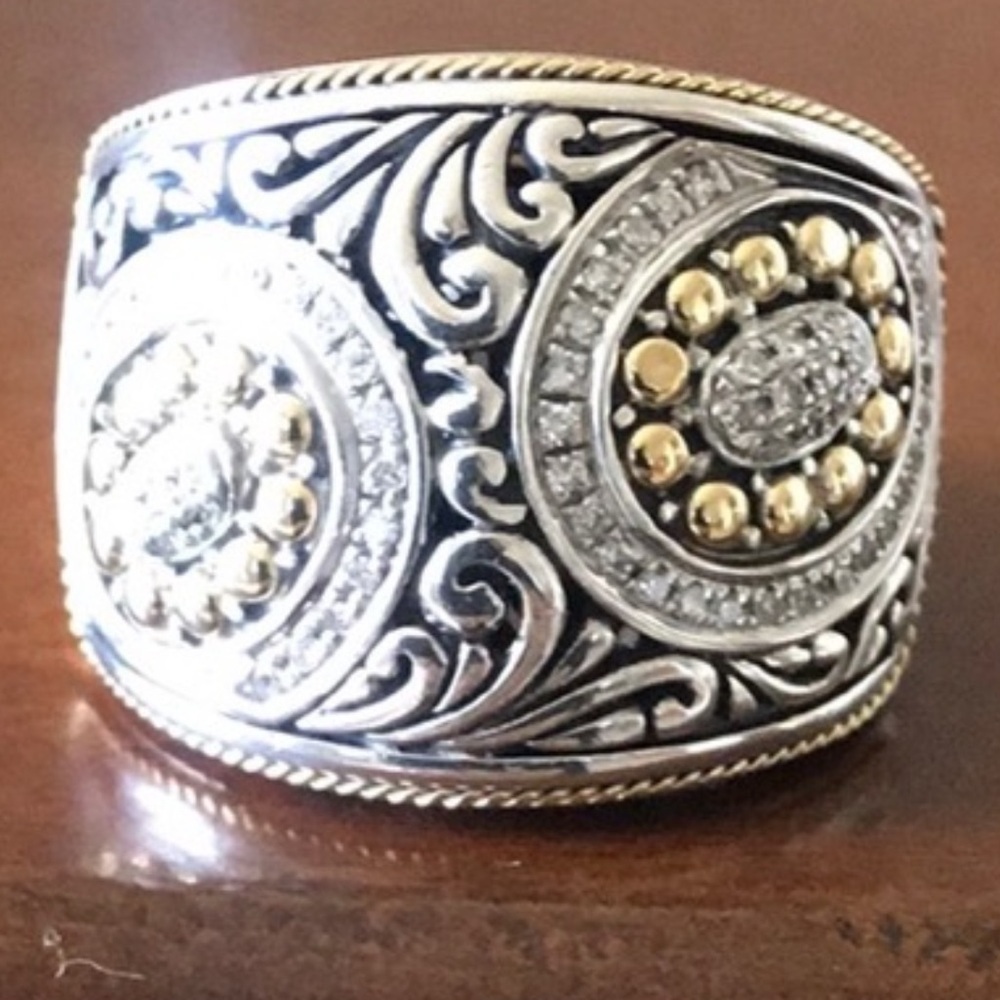 EFFY Diamond Statement Band Ring Size 7.5 - Picture 6 of 8